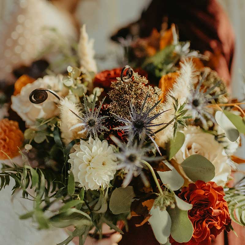 Photo of a wedding flower arrangement